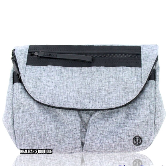 New!!! Very Rare & Authentic Lululemon Festival II Bag HEATHERED BLACK/Gray - Picture 2 of 16